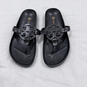 Tory Burch Black Miller Cloud sandal size 7.5.